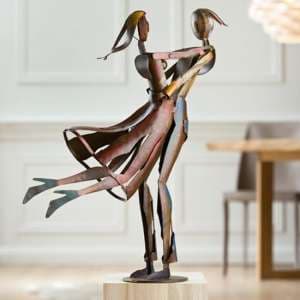 Glide Lovely Twist Metal Sculpture In Antique Brown