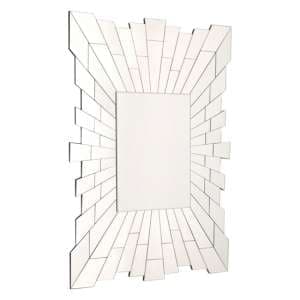 Glitacoz Rectangular Wall Mirror In Silver Glass Frame - UK