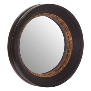 Glonta Concentric Design Wall Mirror In Black And Gold Frame - UK