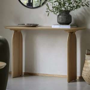 Goleta Wooden Console Table In Matt Natural - UK