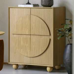 Goleta Wooden Storage Cabinet With 2 Doors In Matt Natural