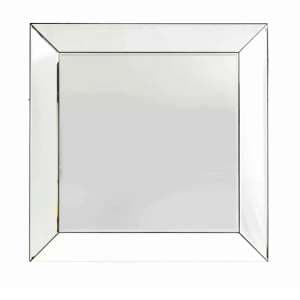 Gorizia Square Leaner Bevelled Wall Mirror In Silver - UK