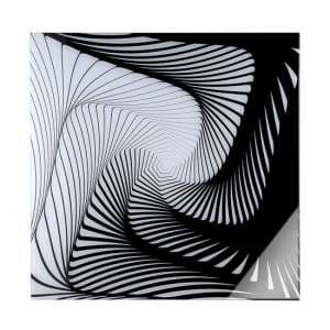 Graphic Picture Acrylic Wall Art In Black And White - UK