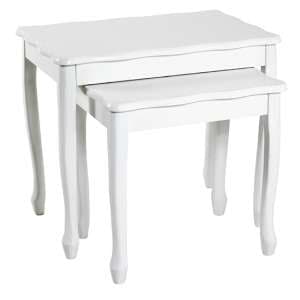 Greenbay Wooden Set Of 2 Side Tables In White