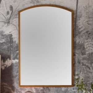 Haggen Small Arch Bedroom Mirror In Antique Gold Frame - UK