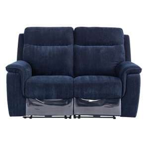 Hailey Fabric Electric Recliner 2 Seater Sofa In Blue - UK