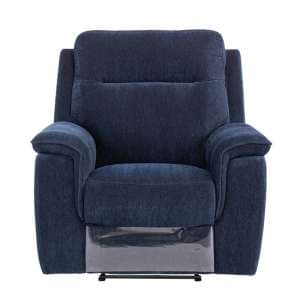 Hailey Fabric Electric Recliner Armchair In Blue - UK