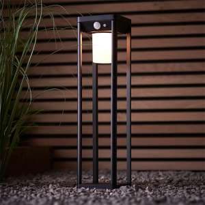 Hallam LED PIR Outdoor Post Photocell In Textured Black