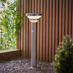 Halton LED PIR Outdoor Post Photocell In Brushed Steel