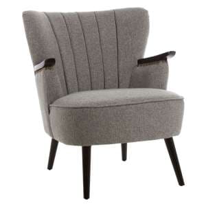 Hampro Upholstered Fabric Armchair In Grey - UK