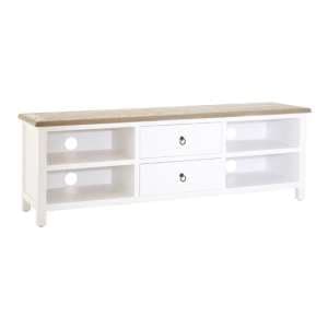 Hampro Wooden TV Stand With 2 Drawers In Oak And White