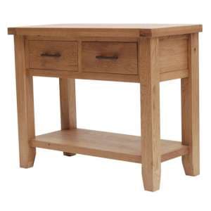 Hampshire Wooden Large Console Table In Oak