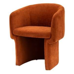 Hannover Fabric Dining Chair In Rust - UK