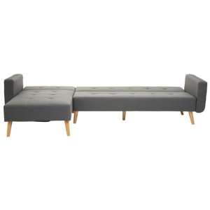 Hansa Large Velvet Corner Sofa In Grey - UK