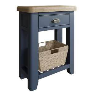 Hants Wooden 1 Drawer Telephone Table In Blue - UK