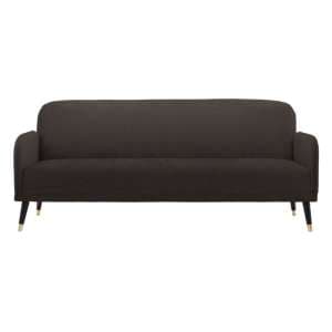 Harare Fabric 3 Seater Sofa Bed In Dark Grey With Wooden Legs - UK