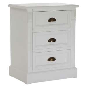 Hardtik Wooden Chest Of 3 Drawers In White - UK