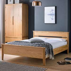 Harriet Wooden King Size Bed In Robust Solid Oak - UK