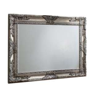 Harris Bevelled Rectangular Wall Mirror In Antique Silver - UK