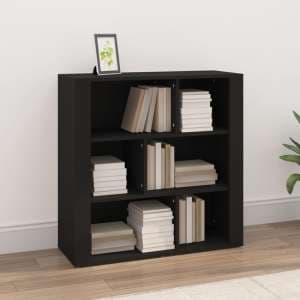 Harris Wooden Bookcase With 6 Shelves In Black - UK