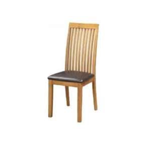 Hart Wooden Slatback Dining Chair In Oak Finish