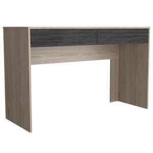 Heswall Wooden Laptop Desk In Washed Oak And Carbon Grey - UK