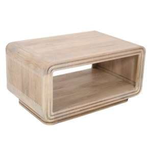 Harvey Carved Mango Wood Coffee Table In Natural