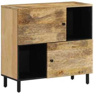 Harwich Mango Wood Storage Cabinet With 2 Doors In Natural - UK