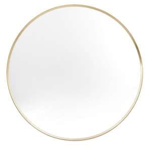 Hasselt Small Wall Mirror Round In Gold Aluminium Frame - UK