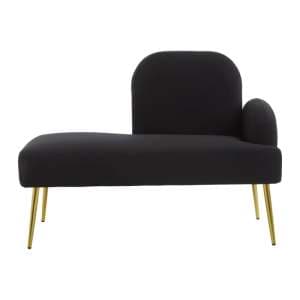 Havana Fabric Lounge Chaise Chair In Black