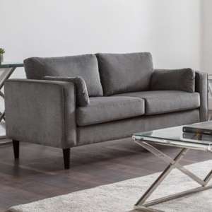 Hachi Chenille Fabric 2 Seater Sofa In Dark Grey