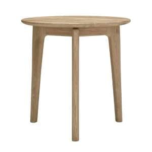 Hazel Wooden Lamp Table Round In Oak Natural