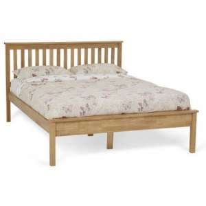Heather Hevea Wooden Small Double Bed In Honey Oak - UK