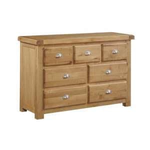 Heaton Wooden Chest Of Drawers In Oak With 7 Drawers - UK