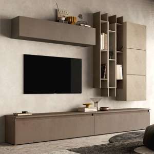 Hector Wooden Entertainment Unit In Clay And Bronze - UK