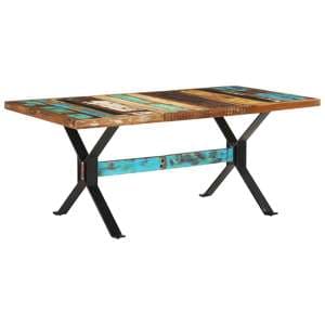 Heinz Extra Solid Reclaimed Wood Dining Table In Multi-Colour