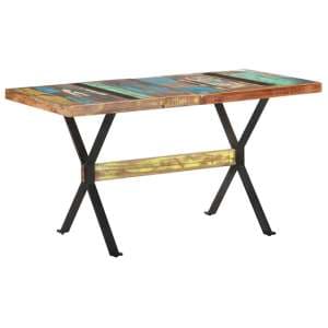 Heinz Medium Solid Reclaimed Wood Dining Table In Multi-Colour