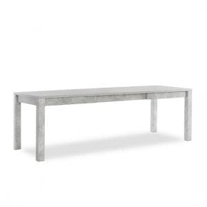 Helena Wooden Extendable Dining Table In Structured Concrete