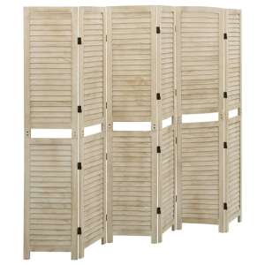 Helsa Wood Paulownia 6 Panels 210cm x 165cm Room Divider