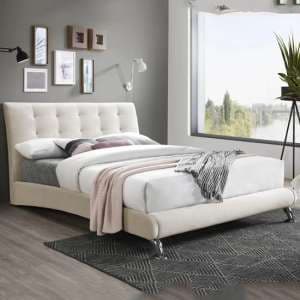 Hemlocks Fabric Double Bed In Warm Stone - UK