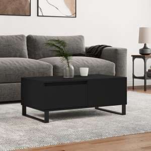 Henry Wooden Coffee Table With 1 Drawer In Black - UK