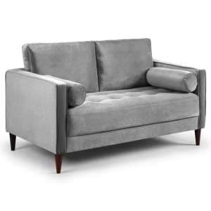 Herbart Plush Velvet 2 Seater Sofa In Grey - UK