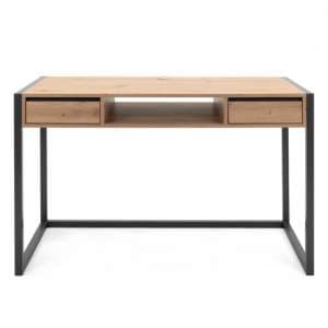 Hercules Wooden Computer Desk In Artisan Oak And Anthracite