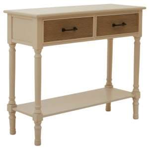 Heritox Wooden 2 Drawers Console Table In Pearl White - UK