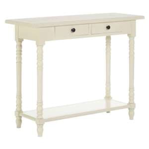 Heritox Wooden Console Table With 2 Drawers In Antique White - UK