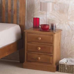 Herndon Wooden Bedside Cabinet In Lacquered - UK