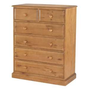 Herndon Wooden Chest Of Drawers In Lacquered With 6 Drawers - UK