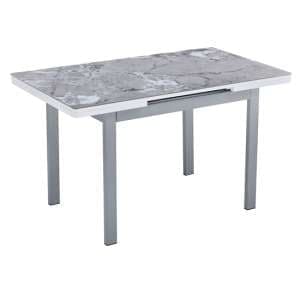 Hervey Extending Sintered Stone Dining Table 130cm In Grey - UK