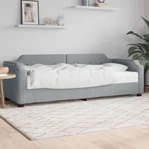 Hervey Fabric Daybed In Light Grey - UK