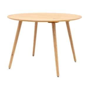 Hervey Wooden Dining Table Round In Natural - UK